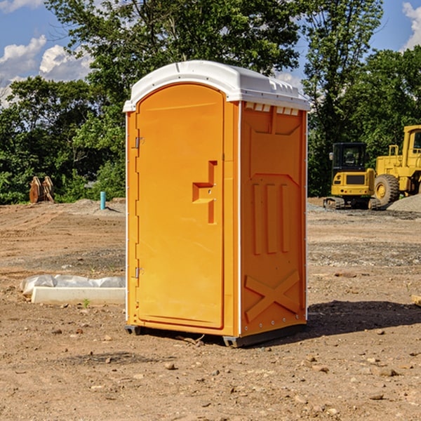 can i customize the exterior of the porta potties with my event logo or branding in Blooming Valley